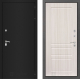 Входная металлическая Дверь Лабиринт (LABIRINT) Classic шагрень черная 03 Сандал белый в Кашире