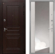 Входная металлическая Дверь Интекрон (INTECRON) Брайтон Тиковое Дерево ФЛЗ-516 Зеркало Сосна белая в Кашире