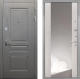 Входная металлическая Дверь Интекрон (INTECRON) Брайтон Графит ФЛЗ-516 Зеркало Сосна белая в Кашире