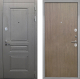 Входная металлическая Дверь Интекрон (INTECRON) Брайтон Графит Гладкая шпон Венге коричневый в Кашире