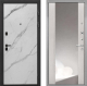 Входная металлическая Дверь Интекрон (INTECRON) Профит Black Мрамор Арктик ФЛЗ-516 Зеркало Сосна белая в Кашире