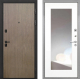 Входная металлическая Дверь Интекрон (INTECRON) Профит Black Венге Коричневый ФЛЗ-120-М Зеркало Белый матовый в Кашире