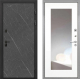 Входная металлическая Дверь Интекрон (INTECRON) Профит Black Гранит Лава Оникс ФЛЗ-120-М Зеркало Белый матовый в Кашире