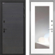Входная металлическая Дверь Интекрон (INTECRON) Профит Black Эковенге ФЛЗ-120-М Зеркало Белый матовый в Кашире