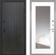 Входная металлическая Дверь Интекрон (INTECRON) Профит Black ФЛ-295 ФЛЗ-120-М Зеркало Белый матовый в Кашире