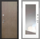 Входная металлическая Дверь Интекрон (INTECRON) Гектор Венге Коричневый ФЛЗ-120-М Зеркало Белый матовый в Кашире
