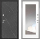 Дверь Интекрон (INTECRON) Гектор Гранит Лава Оникс ФЛЗ-120-М Зеркало Белый матовый в Кашире