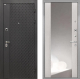 Входная металлическая Дверь Интекрон (INTECRON) Олимпия Black 4К ФЛЗ-516 Зеркало Сосна белая в Кашире