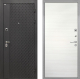 Входная металлическая Дверь Интекрон (INTECRON) Олимпия Black 4К Гладкая Дуб сильвер поперечный в Кашире