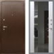 Входная металлическая Дверь Рекс (REX) 1А Медный Антик СБ-16 Зеркало Белый ясень в Кашире