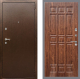 Входная металлическая Дверь Рекс (REX) 1А Медный Антик FL-33 орех тисненый в Кашире