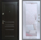 Входная металлическая Дверь Рекс (REX) Премиум-Н Зеркало Пастораль Сандал белый в Кашире