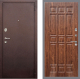 Входная металлическая Дверь Рекс (REX) 2 Медный Антик FL-33 орех тисненый в Кашире