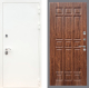 Входная металлическая Дверь Рекс (REX) 5 Белая Шагрень FL-33 орех тисненый в Кашире