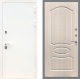 Входная металлическая Дверь Рекс (REX) 5 Белая Шагрень FL-128 Беленый дуб в Кашире