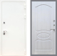 Входная металлическая Дверь Рекс (REX) 5 Белая Шагрень FL-128 Лиственница беж в Кашире