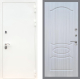 Входная металлическая Дверь Рекс (REX) 5 Белая Шагрень FL-128 Сандал белый в Кашире