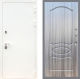 Входная металлическая Дверь Рекс (REX) 5 Белая Шагрень FL-128 Сандал грей в Кашире
