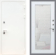 Входная металлическая Дверь Рекс (REX) 5 Белая Шагрень Зеркало Пастораль Белый ясень в Кашире