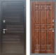 Входная металлическая Дверь Рекс (REX) премиум 185 FL-33 орех тисненый в Кашире