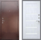 Входная металлическая Дверь Рекс (REX) 1 СБ-14 стекло белое Сандал белый в Кашире