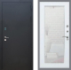 Входная металлическая Дверь Рекс (REX) 1A Черный Муар Зеркало Пастораль Белый ясень в Кашире