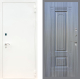 Входная металлическая Дверь Рекс (REX) 1А Белая шагрень FL-2 Сандал грей в Кашире