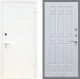 Входная металлическая Дверь Рекс (REX) 1А Белая шагрень FL-33 Белый ясень в Кашире