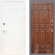 Входная металлическая Дверь Рекс (REX) 1А Белая шагрень FL-33 орех тисненый в Кашире