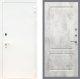 Входная металлическая Дверь Рекс (REX) 1А Белая шагрень FL-117 Бетон светлый в Кашире