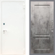Входная металлическая Дверь Рекс (REX) 1А Белая шагрень FL-117 Бетон темный в Кашире