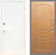 Входная металлическая Дверь Рекс (REX) 1А Белая шагрень FL-128 Дуб в Кашире