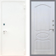 Входная металлическая Дверь Рекс (REX) 1А Белая шагрень FL-128 Лиственница беж в Кашире