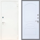 Входная металлическая Дверь Рекс (REX) 1А Белая шагрень FL-128 Силк Сноу в Кашире