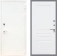 Входная металлическая Дверь Рекс (REX) 1А Белая шагрень FL-243 Силк Сноу в Кашире