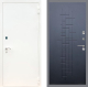 Входная металлическая Дверь Рекс (REX) 1А Белая шагрень FL-289 Ясень черный в Кашире