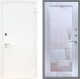 Входная металлическая Дверь Рекс (REX) 1А Белая шагрень Зеркало Пастораль Сандал белый в Кашире