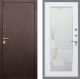 Входная металлическая Дверь Рекс (REX) Лайт 3К Зеркало Пастораль Белый ясень в Кашире