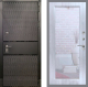 Входная металлическая Дверь Рекс (REX) 15 Черный Кварц Зеркало Пастораль Сандал белый в Кашире