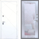 Входная металлическая Дверь Рекс (REX) 13 Силк Сноу Зеркало Пастораль Сандал белый в Кашире