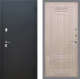 Входная металлическая Дверь Рекс (REX) 5 Черный Муар FL-2 Беленый дуб в Кашире