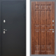Входная металлическая Дверь Рекс (REX) 5 Черный Муар FL-33 орех тисненый в Кашире