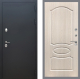Входная металлическая Дверь Рекс (REX) 5 Черный Муар FL-128 Беленый дуб в Кашире