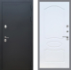 Входная металлическая Дверь Рекс (REX) 5 Черный Муар FL-128 Белый ясень в Кашире
