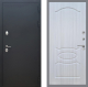 Входная металлическая Дверь Рекс (REX) 5 Черный Муар FL-128 Сандал белый в Кашире