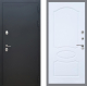 Входная металлическая Дверь Рекс (REX) 5 Черный Муар FL-128 Силк Сноу в Кашире