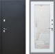 Входная металлическая Дверь Рекс (REX) 5 Черный Муар Зеркало Пастораль Белый ясень в Кашире