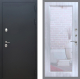Входная металлическая Дверь Рекс (REX) 5 Черный Муар Зеркало Пастораль Сандал белый в Кашире