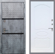 Входная металлическая Дверь Рекс (REX) 15 Бетон Темный FL-128 Белый ясень в Кашире