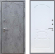 Входная металлическая Дверь Рекс (REX) 13 Бетон Темный FL-128 Белый ясень в Кашире